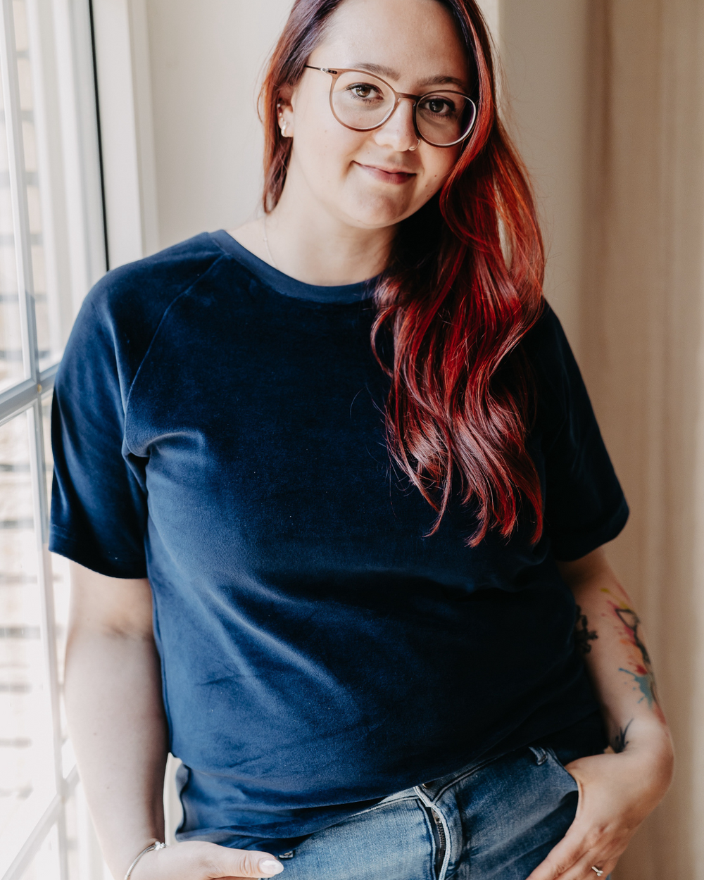 Raglan shirt made from fair trade organic cotton | Plain lilac 