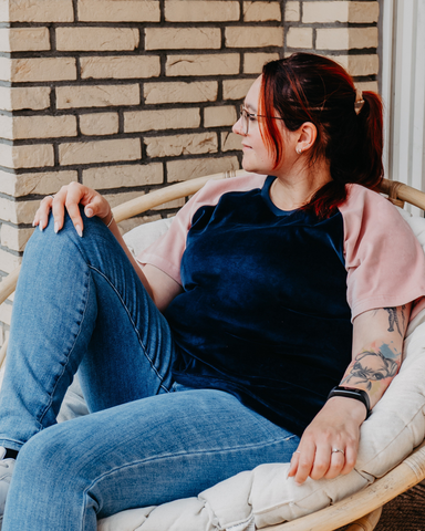 Raglan shirt made from fair trade organic cotton | Plain lilac 
