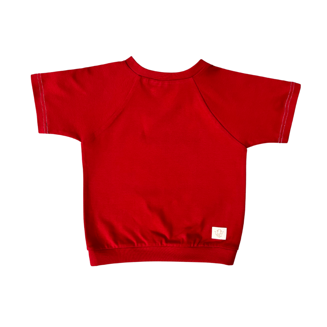 Mitwachsendes T-Shirt Kinder | Baumwolljersey | Avocadogrün | Unifarben