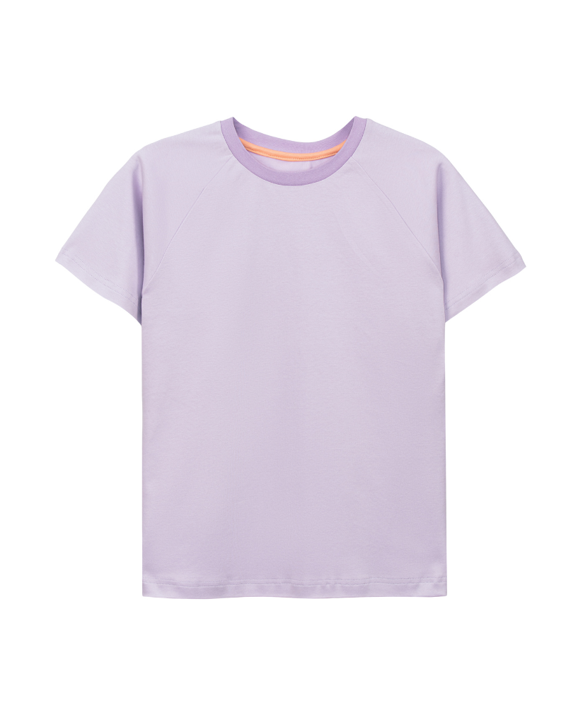 Weiches, langlebiges unisex T-Shirt aus Bio Baumwolle Interlock  | Uni Flieder