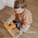 Mitwachsendes leichtes Langarmshirt aus Baumwolljersey Kinder | Orange - gestreift