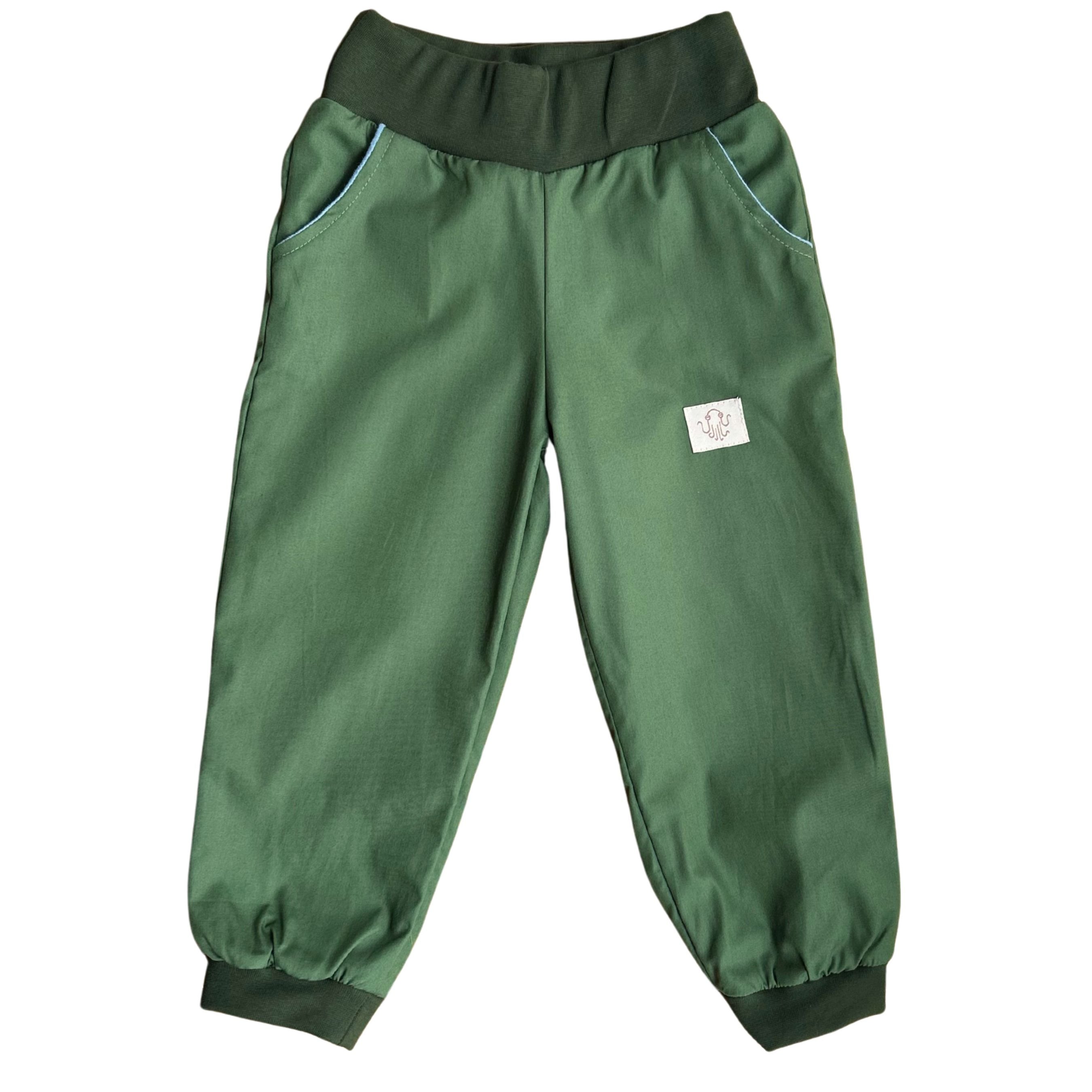 Mitwachsende Kinderhose ganzjährig | Bio-Popeline | Unifarben