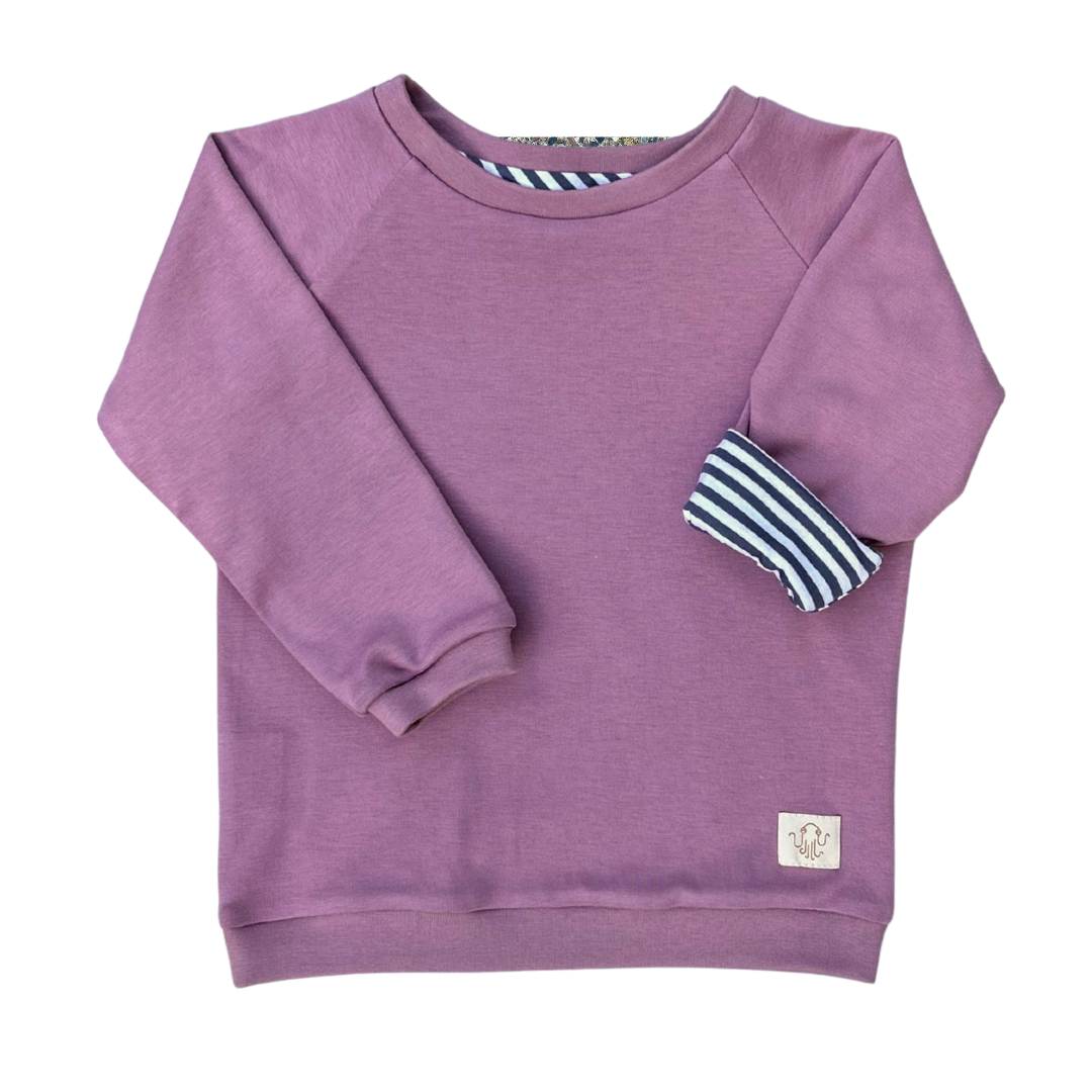 Mitwachsender Sweater Kinder ganzjährig | Interlock | Unifarben