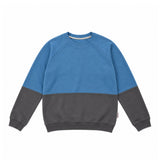 Warmer unisex Pullover aus Bio Baumwoll-Kuschelsweat | Flieder - Dunkelgrau | Ozeanblau - Dunkelgrau | Flieder - Macadamia