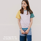 Mitwachsende kurze Hose Kinder aus Leinen | optionaler Knieschutz | uni - gestreifte Taschen