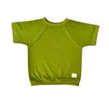 Mitwachsendes T-Shirt Kinder | Baumwolljersey | Avocadogrün | Unifarben