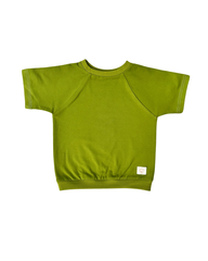 Mitwachsendes T-Shirt Kinder | Baumwolljersey | Avocadogrün | Unifarben