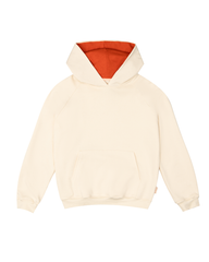 Unisex Hoodie Erwachsene aus fairer Bio Baumwolle | Creme Rostorange