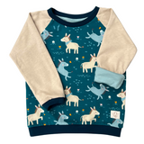 Besondere Kinderkleidung | mitwachsendes Langarmshirt 05/04