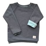 Mitwachsender warmer Pullover Kinder |  Bio Baumwolle | Unifarben