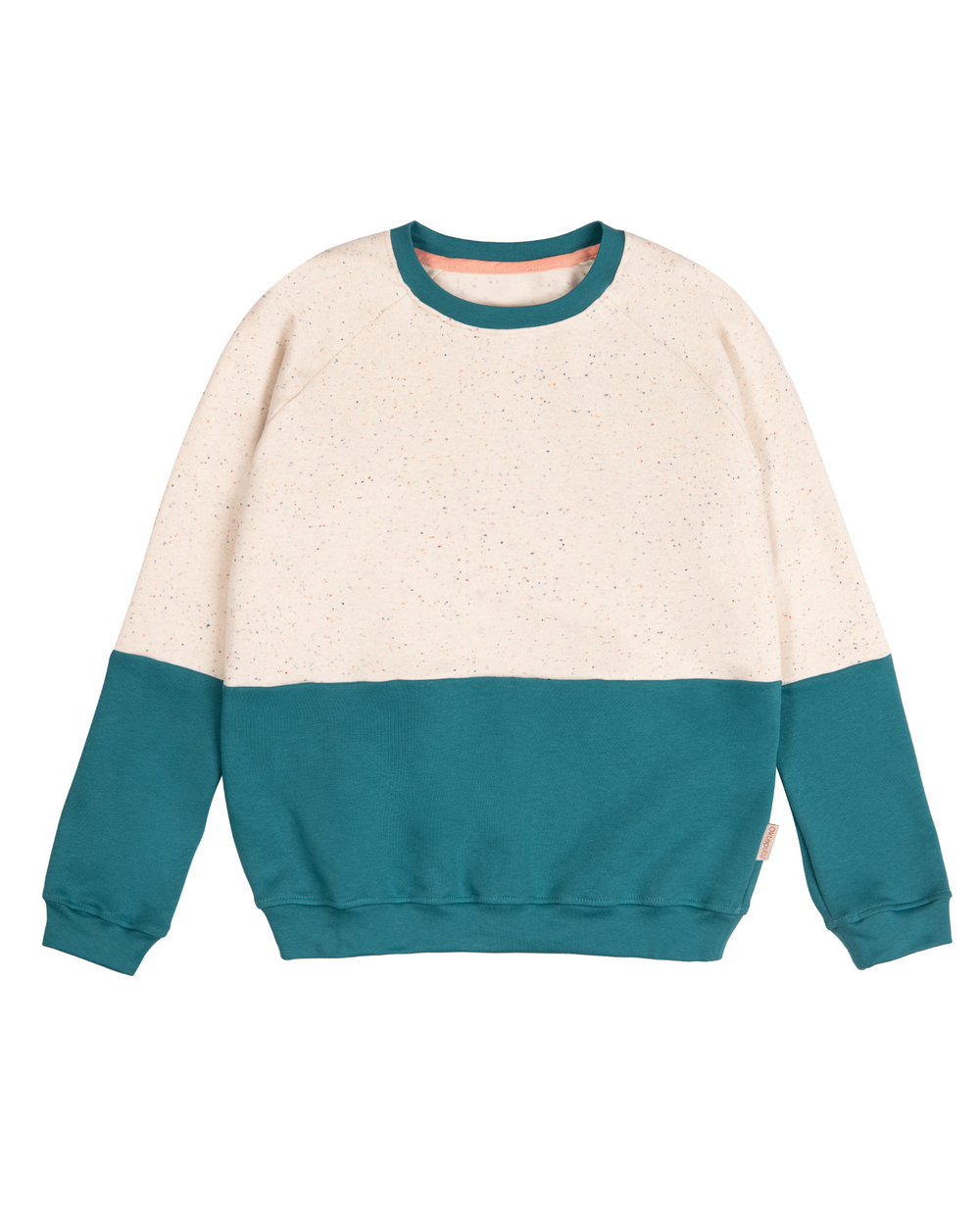 Warmer unisex Pullover aus Bio Baumwoll-Kuschelsweat | Blau Petrol