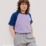 Luftig leichtes Unisex T-Shirt aus Bio Baumwoll Jersey  | Avocadogrün -  Dunkelblau