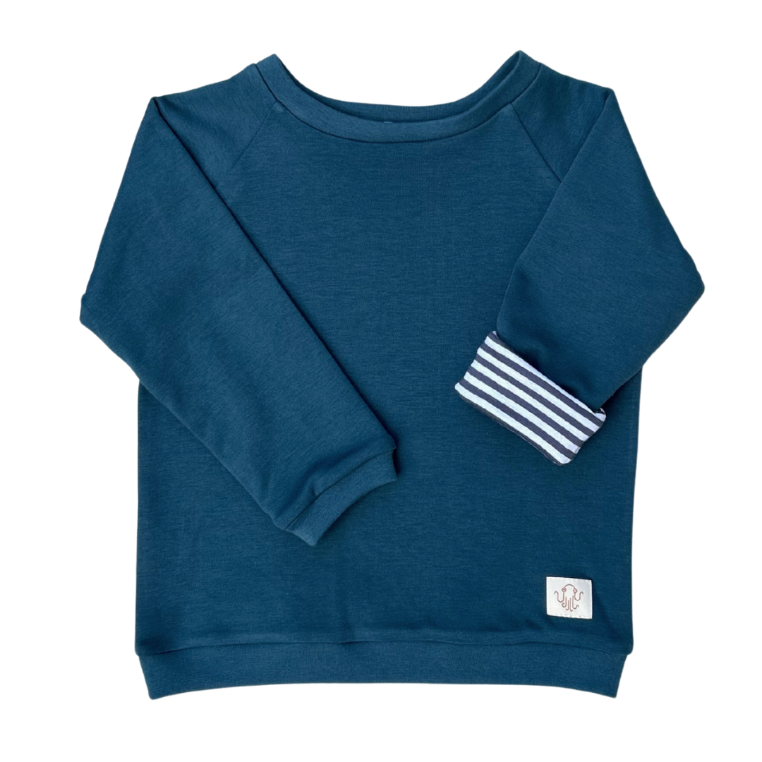 Mitwachsender Sweater Kinder ganzjährig | Interlock | Unifarben