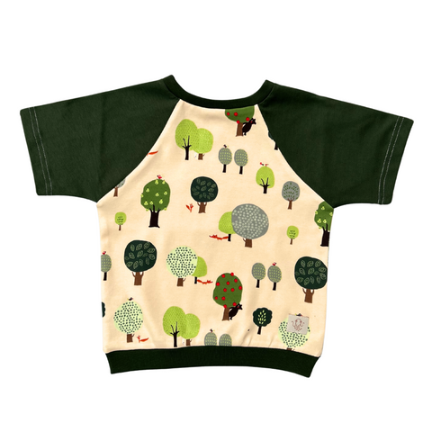 Bio Kinderkleidung I Mitwachsendes T-Shirt I Frühling im Wald I Grün
