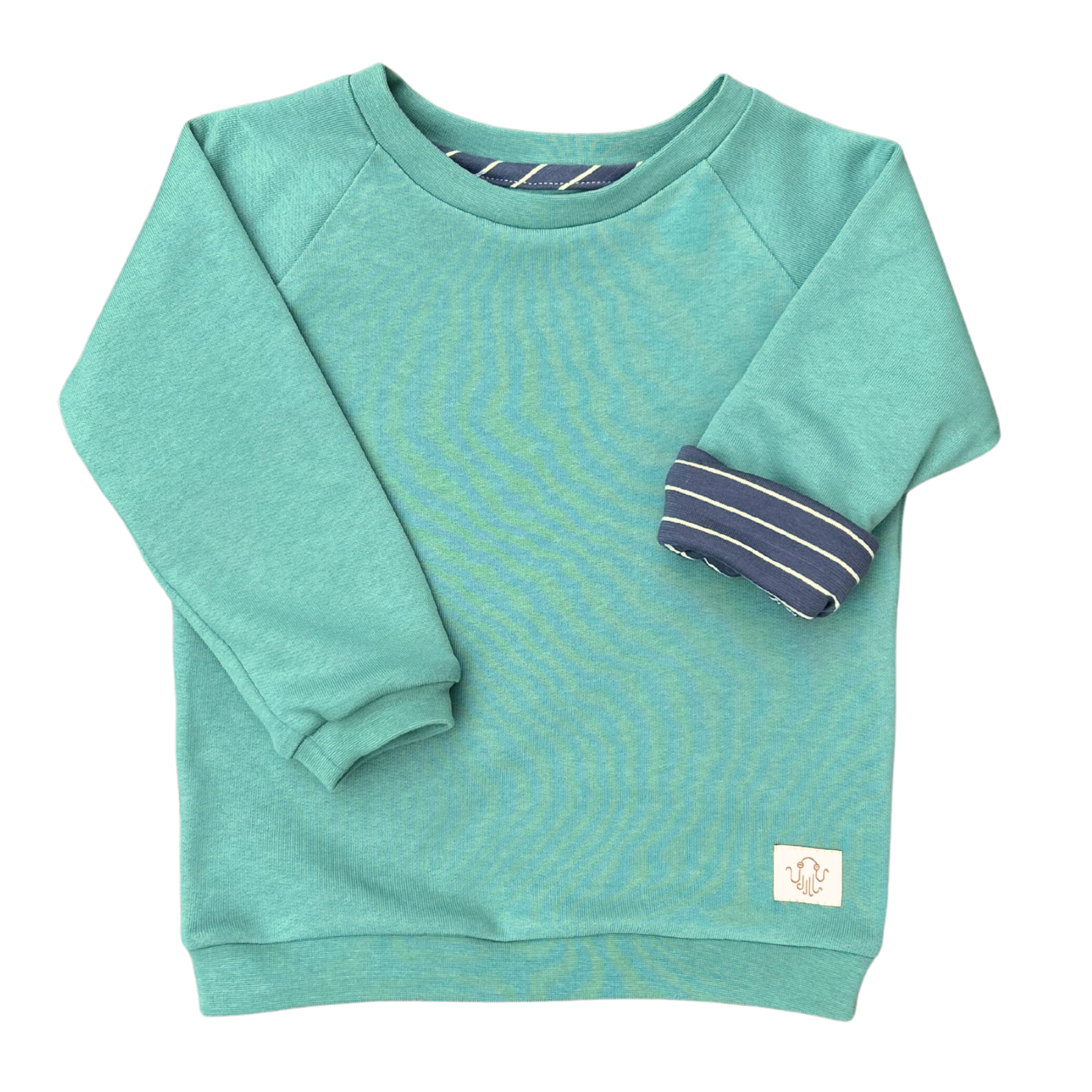 Mitwachsender warmer Pullover Kinder |  Bio Baumwolle | Unifarben
