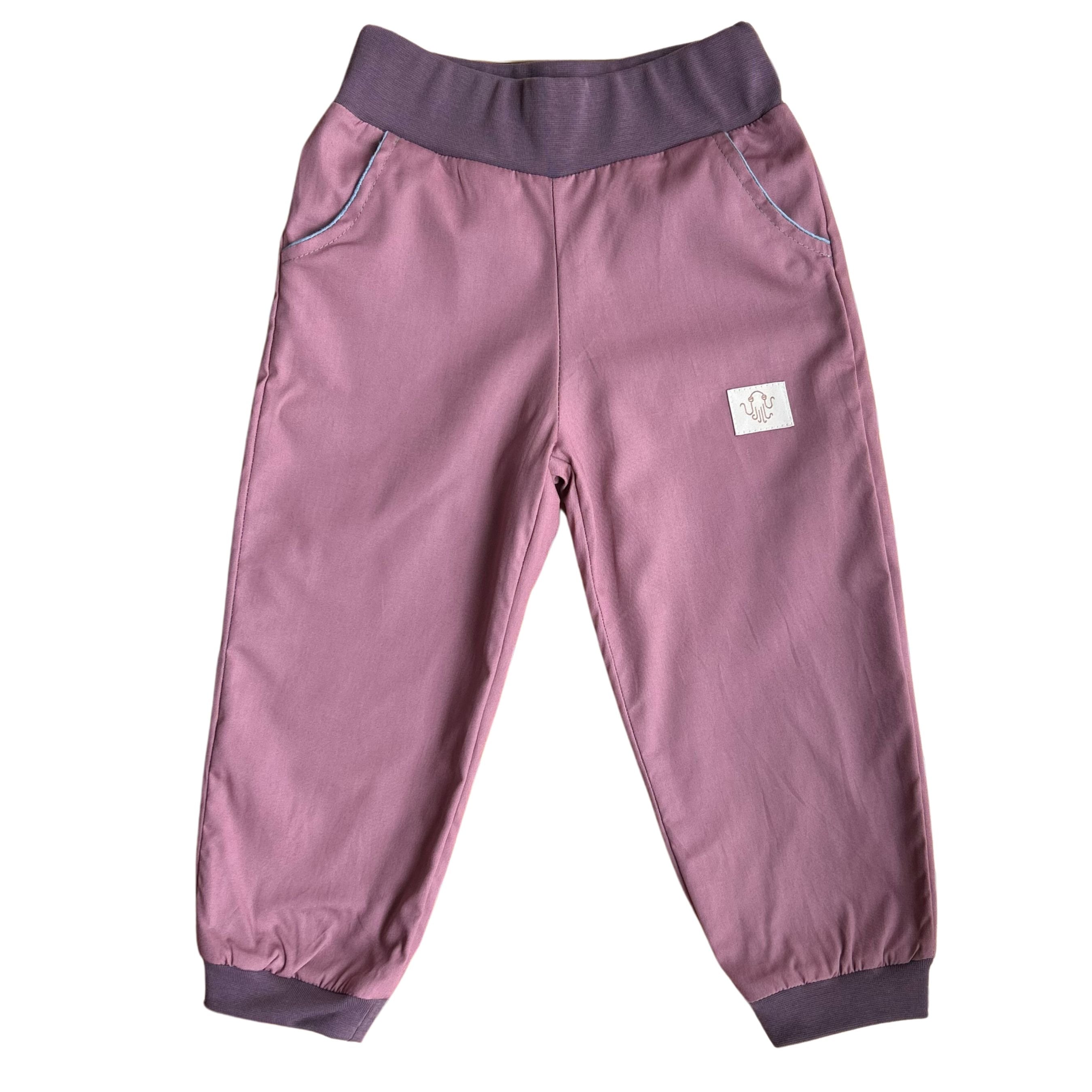 Mitwachsende Kinderhose ganzjährig | Bio-Popeline | Unifarben