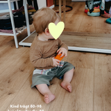 Mitwachsende kurze Hose Kinder aus Leinen | optionaler Knieschutz | uni - gestreifte Taschen
