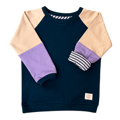 Fairtrade Long-Sleeved Shirt for Kids | Alexis Petrol Lilac