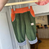 Children's trousers Toni | Organic corduroy | Green
