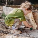 Mitwachsendes T-Shirt Kinder | Baumwolljersey | Avocadogrün | Unifarben