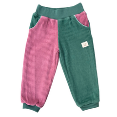 Children's trousers | Organic corduroy | Old pink green