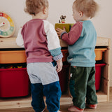Mitwachsender Kuschelpullover Kinder | Creme/Altrosa