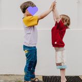 Mitwachsende kurze Hose Kinder aus Leinen | optionaler Knieschutz | uni