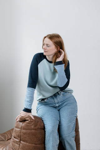 Unisex Sweater - Bio Pullover aus Kuschelsweat |  Ocean Fade