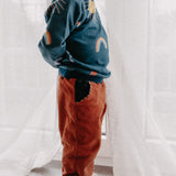 Ino children's trousers | Organic corduroy | Orange Green