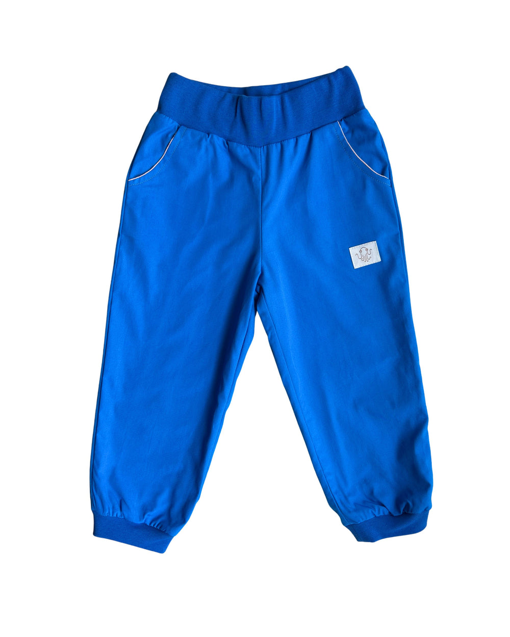 Mitwachsende Kinderhose ganzjährig | Bio-Popeline | Uni Cobalt