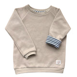 Mitwachsender warmer Pullover Kinder | Bio Baumwolle | Braun | Macadamia | Braun- Macadamia