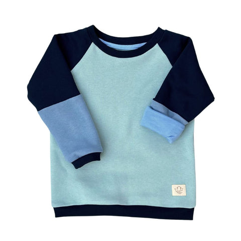Mitwachsender Kuschelpullover Kinder | Ocean Fade