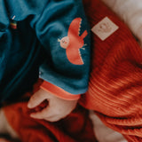 Ino children's trousers | Organic corduroy | Orange Green