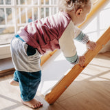 Mitwachsender Kuschelpullover Kinder | Creme/Altrosa