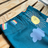 Mitwachsende Kinder-Leggings aus Bio-Baumwolle | Knieschutz | Motivstoffe