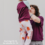 Mitwachsende Leggings Kinder aus Bio Baumwolle | optionaler Knieschutz | uni