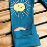 Mitwachsende Kinder-Leggings aus Bio-Baumwolle | Knieschutz | Motivstoffe