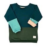 Mitwachsender Kuschelpullover Kinder | Green Fade