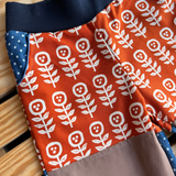 5. Mitwachsende Kinderhose mit Knieschutz ganzjährig | 100 % Bio-Baumwolle | Blume Jeansblau