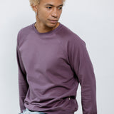 Unisex Sweater - Bio Pullover aus Kuschelsweat |  Basic dunkle Beere