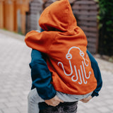 Mitwachsender Hoodie Kinder | Hoodie mit Bauchtasche