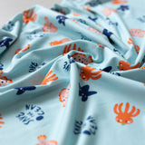 Faire Bio Stoffe |  100% Baumwoll-Jersey | Motiv Meerestiere