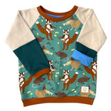 Besondere Kinderkleidung | limited Edition Musiktiere 1 | mitwachsendes Langarmshirt