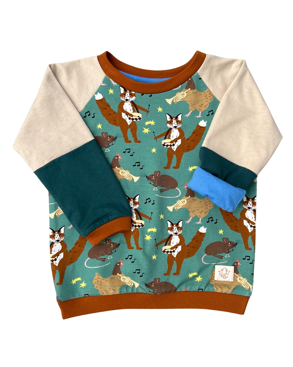 Luftig leichtes Langarmshirt aus Baumwolljersey Kinder | Musiktiere 1