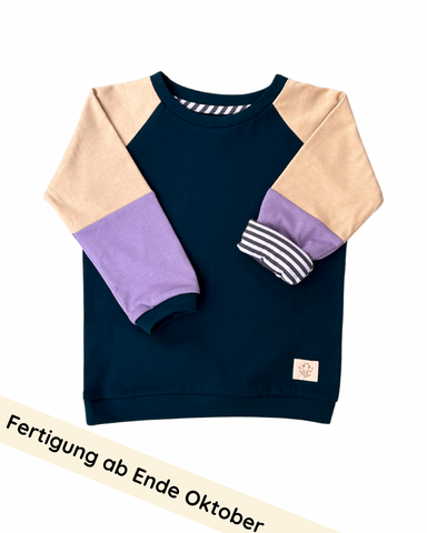 Fairtrade Long-Sleeved Shirt for Kids | Alexis Petrol Lilac
