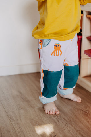 Kinderhose | Zum Kuscheln und Turnen| Oktopus