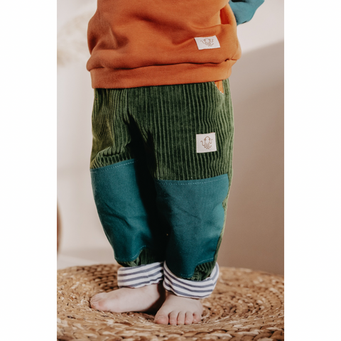 Children's trousers Toni | Organic corduroy | Green