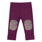 Mitwachsende Leggings Kinder aus Bio Baumwolle | optionaler Knieschutz | uni