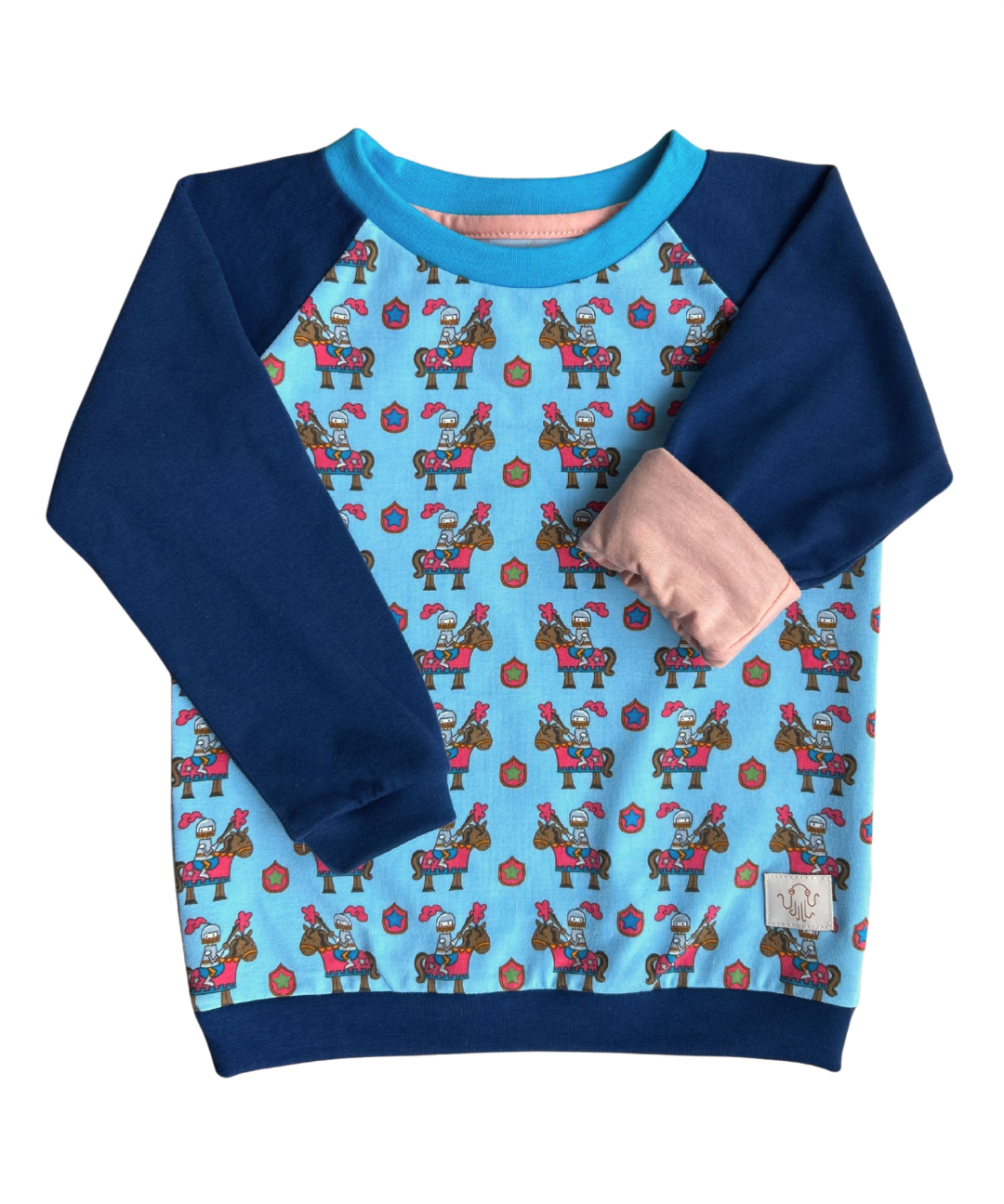 43. Mitwachsendes leichtes Langarmshirt aus Baumwolljersey Kinder | Ritter