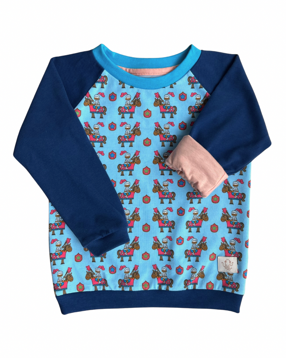 43. Mitwachsendes leichtes Langarmshirt aus Baumwolljersey Kinder | Ritter